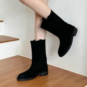 여성부츠 로우힐 봄신발 워커 롱구두 통굽 발목구두