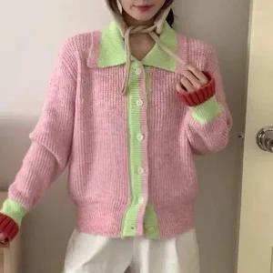 [하프클럽/] 설레는컬러가디건니트 YYV768M512 빅사이즈