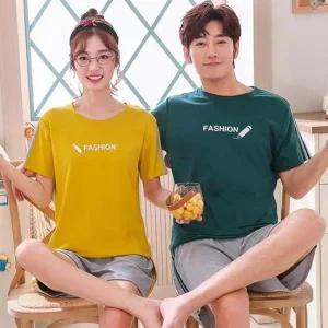 123000215 반팔 반바지 홈 세트 세트 남성 이지 피치 여성 슬립 주니어 언더 홈 신상 실내복 울트라 가을