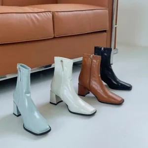 봄여자신발 힐 워커 부츠 미들힐 봄구두 부티 롱부츠