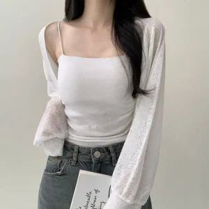 [하프클럽/] 은비치볼레로가디건 ALV045M512 빅사이즈