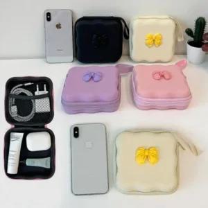 럽리본큐브파우치 화장품 여행 위생미니 소품수납 다용도파우