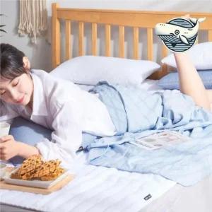 리넨 간절기 얇은이불 블루 여름 인견 홑이불