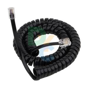 검정 전화기 유선전화 집전화 전화선 30cm 전화수화기스프링 코드선