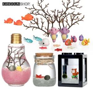 마리모 200여종 미니 피규어 오리 물고기 장식 컨디셔너