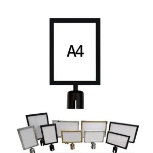 메뉴 안내 포스터 게시 표지 판 사인폴  블랙 실버 가로형 세로형 A4 A3