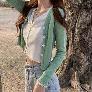 [오노마] ONM 예쁜 크롭 가디건 여자 데일리 데이트 봄 패션 코디