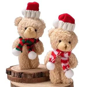 (산타핫딜) 20cm 산타 베어 인형 키링/크리스마스 곰돌이 키고리 선물/트리 장식 오너먼트/미니 곰인형/225번