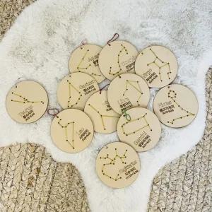 원형우드 별자리시리즈 가방장식 키링 만들기 diy