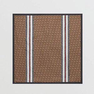 [버버리]버버리 모노그램 스트라이프 실크 스퀘어 스카프 80186581