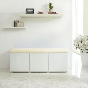 공간활용 수납(3칸) 1200 도어달린 벤치 의자 U293R (착불)