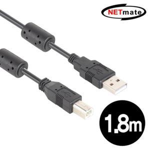 [RGKMO84R]NETmate NMC UB218C USB2 0 A B 케이블 1 8m 노
