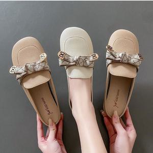 고급 리본 프렌치 플랫슈즈 정장 캐쥬얼 구두 슬리퍼