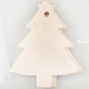 트리 모양 걸이형 팻말(5개입) 나무 오너먼트 장식 DIY 만들기 꾸미기 크리스마스