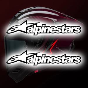 알파인스타즈(A)(2개1세트) 로고 스티커-데칼 엠블럼 자동차 바이크 튜닝 Alpinestars