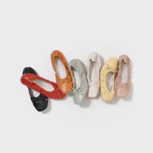 SOVO 쭈글 밴딩 데일리 리본 플랫 1cm