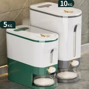 헬프그린 진공 쌀통 보관통 곡식통 안전 쌀보관함 5kg 10kg 버튼계량 강력밀폐 원터치 해충방지 방습방충