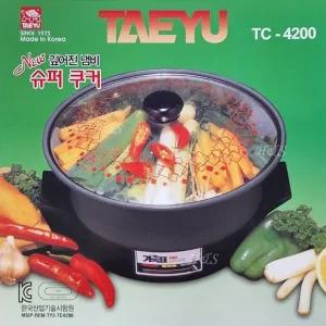 태유4200 2.4L 일체형 멀티쿠커 전기냄비 전골냄비 슈퍼쿠커
