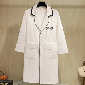 영양사가운 피부관리사 유니폼 약사 실험실 실습 흰색 가운
