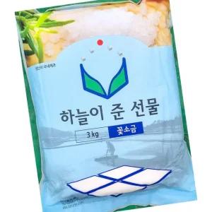 하늘이준선물 꽃소금 3kg 업무용 꽃소금 조미료 소금 도매