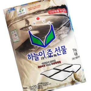 하늘이준선물 굵은 소금 5kg 업무용 굵은 소금 천일염 대용량 도매