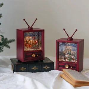 2378 TV 크리스마스 오르골 워터볼 LED 스노우볼 무드등 조명