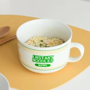컵라면용기 뚜껑 포함 세라믹 라면기 3color 라면 그릇 기 우동기 도자기 뚜껑 전자 용기