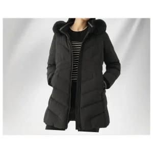 3컬러 폭스후드 니트배색 덕다운 점퍼 LSDWNA71 976733 지센