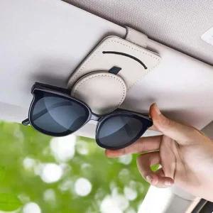 소가죽 차량용 선글라스 거치대 안경 차량 안경집 자동차 케이스 차 걸이 클립 선바이저 보관 카드 홀더