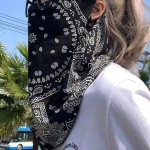 [골드스마일]자전거 등산 낚시 귀걸이형 멀티 스카프 블랙 목토시