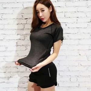 스포츠 라인 반팔티 헬스 여성 운동복 슬림핏