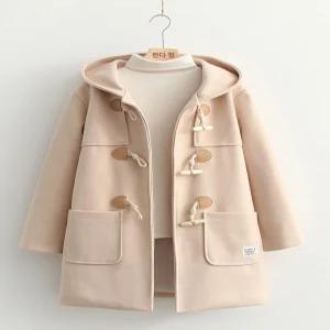 여성 더플코트 롱 더플 토글  프리티영띵 후디 떡볶이코트 베르가못 떡볶이단추 아이보리 루즈