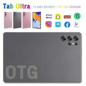 오리지널 태블릿 탭 울트라 12인치 16GB 램 1TB 롬 안드로이드 13 코어 패드 PC 폰 듀얼 와이파이 8000mAh