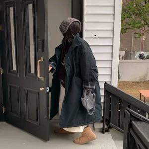 [제작] 마틴이 체크배색 리얼루즈 야상 점퍼 85327 빅사이즈 여성의류