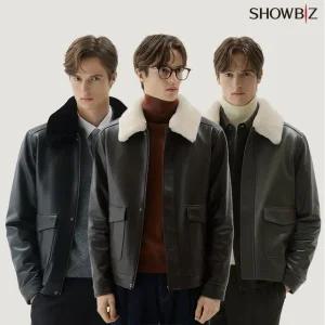 쇼비즈 남성 램스킨 윈터자켓