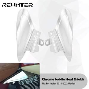 바이크 오토바이 크롬 반사 안장 열 차폐 공기 변류기 인디언 치프 클래식 빈티지 로드마스터 2014-2022