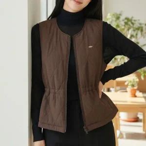 [나야홍]빅사이즈 512 허리조절지퍼누빔조끼 DSMV771_P412866625