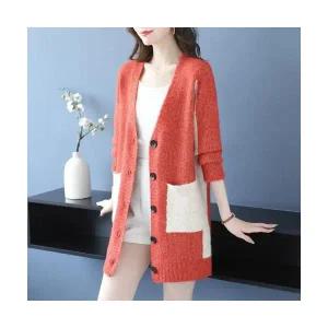 여자 가디건 롱 가을겨울 니트 카디건 중기장 도톰 MACHI4