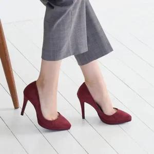 [피커]스웨이드 가보시 킬힐 여성 국내제작구두 펌프스힐