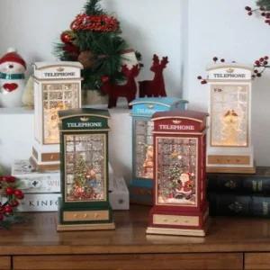 공중전화 워터볼 오르골 크리스마스 5type