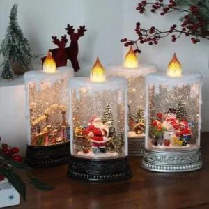 촛대 타원 오르골(대) 크리스마스 워터볼 4type