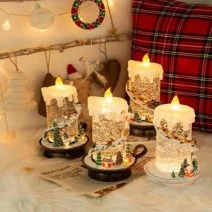 오르골 워터볼 크리스마스 촛대