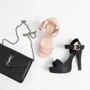 펌프스힐 키높이 하이힐 슬링백 베이직 구두 웨지힐