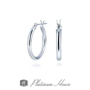 [플래티넘하우스]백금 베이직 링귀걸이(1.5cm)