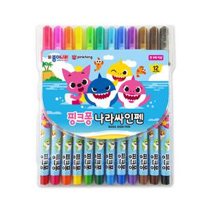 종이나라 핑크퐁 싸인펜 12색 16색