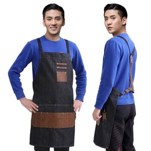 [뷰티] 블랙 데님 옴므스타일 앞치마 B/T 1200 (남성용)