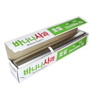 바나나사과 호일 대용량 33cmX60m 1개 알루미늄 쿠킹호일 김밥포장지 은박지 음식 식품 바사