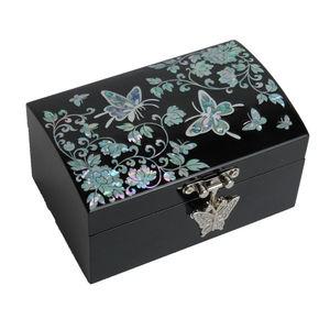 미니 블랙 나비 자개 보석함 전통공예 외국인 명절 웨딩 결혼 엄마 시어머니 예물 선물 선물 검정 나전칠