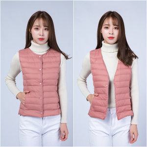 오리털100 여성 경량패딩조끼 덕다운베스트 덕다운 경량베스트 조끼패딩 오리털