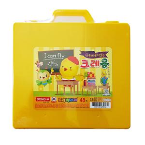 [동아] 노랑병아리 크레용 손에묻지않는 크레파스 48색